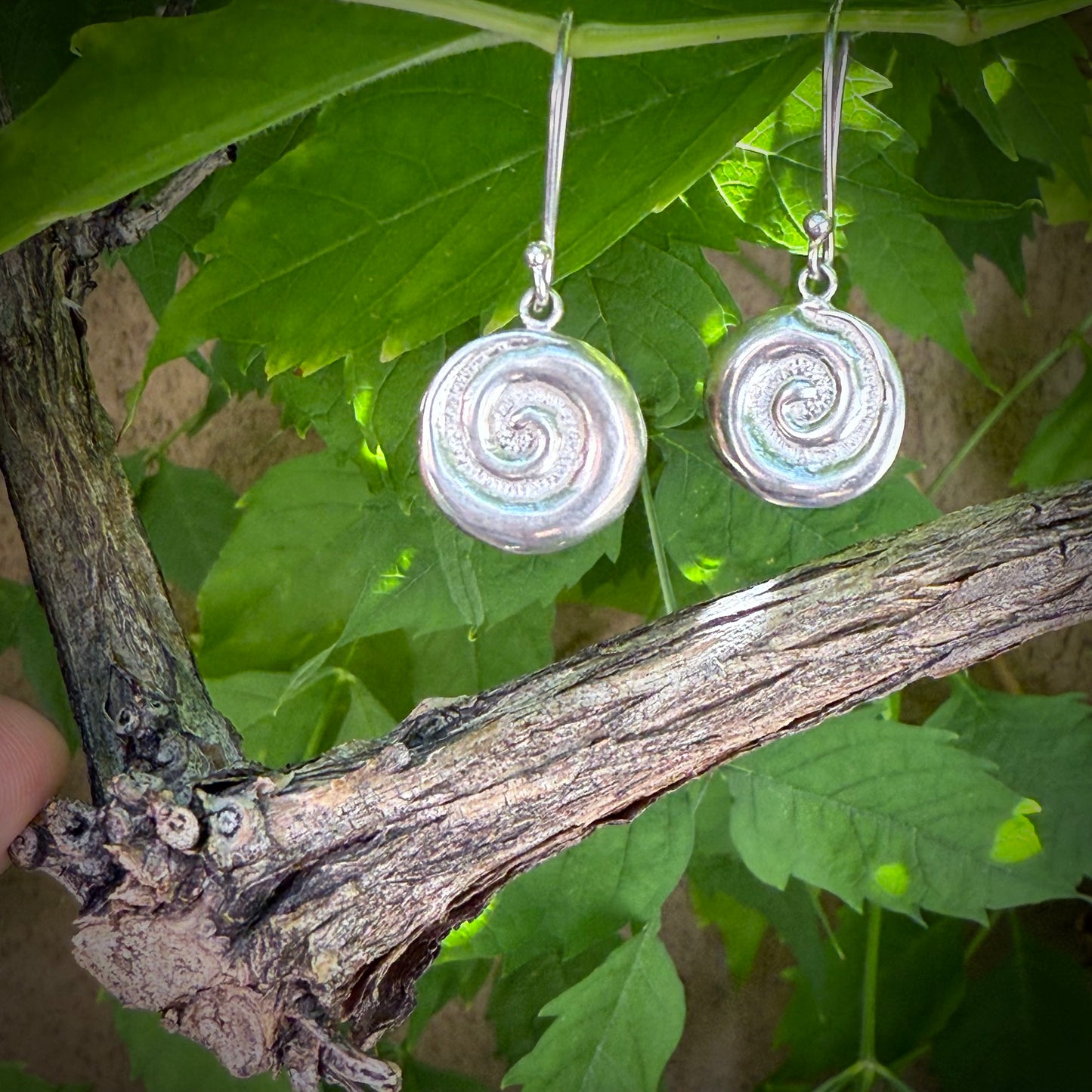 Spiral Silver Earrings