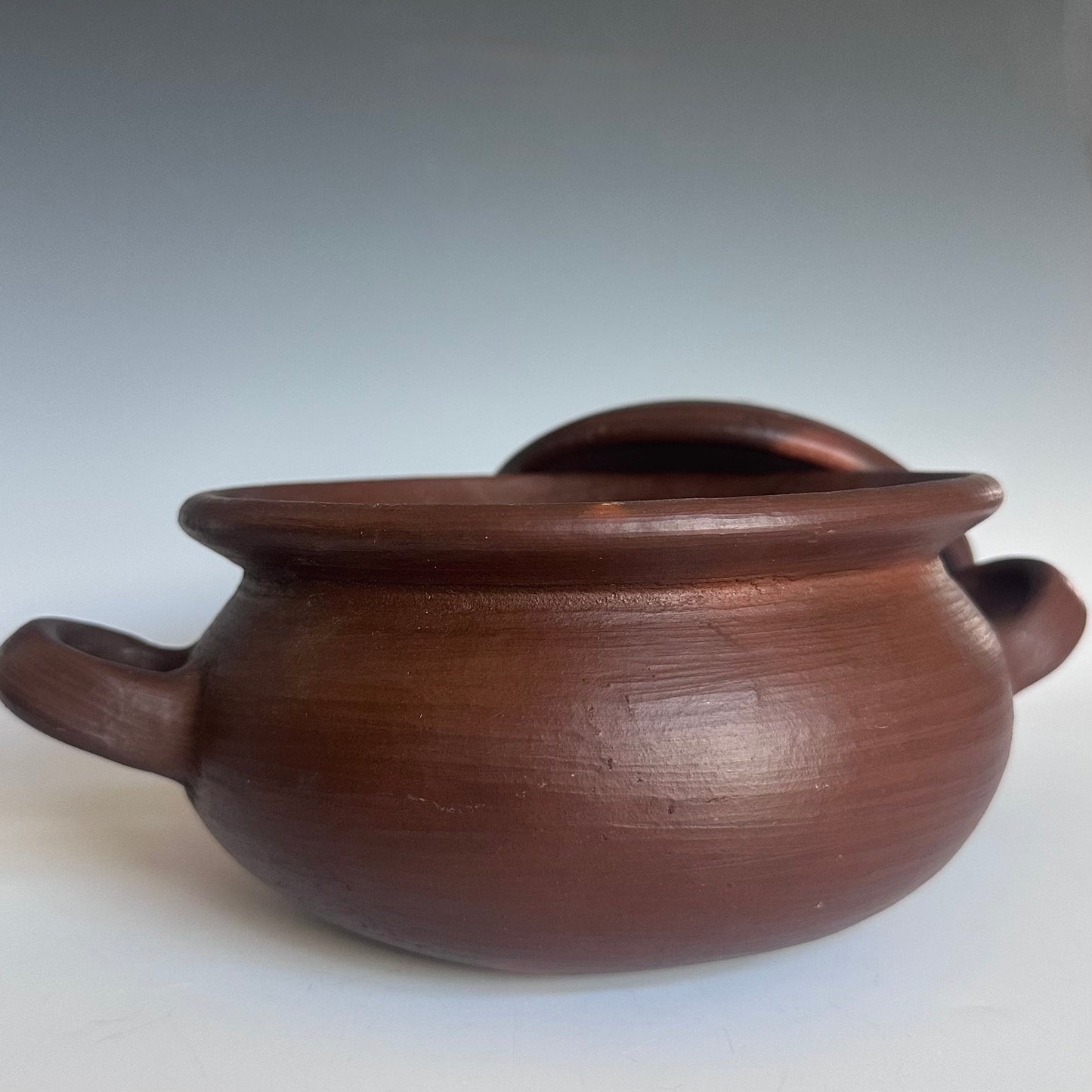Authentic Handcrafted Pomaire Clay Soup Pot (Olla de Greda)