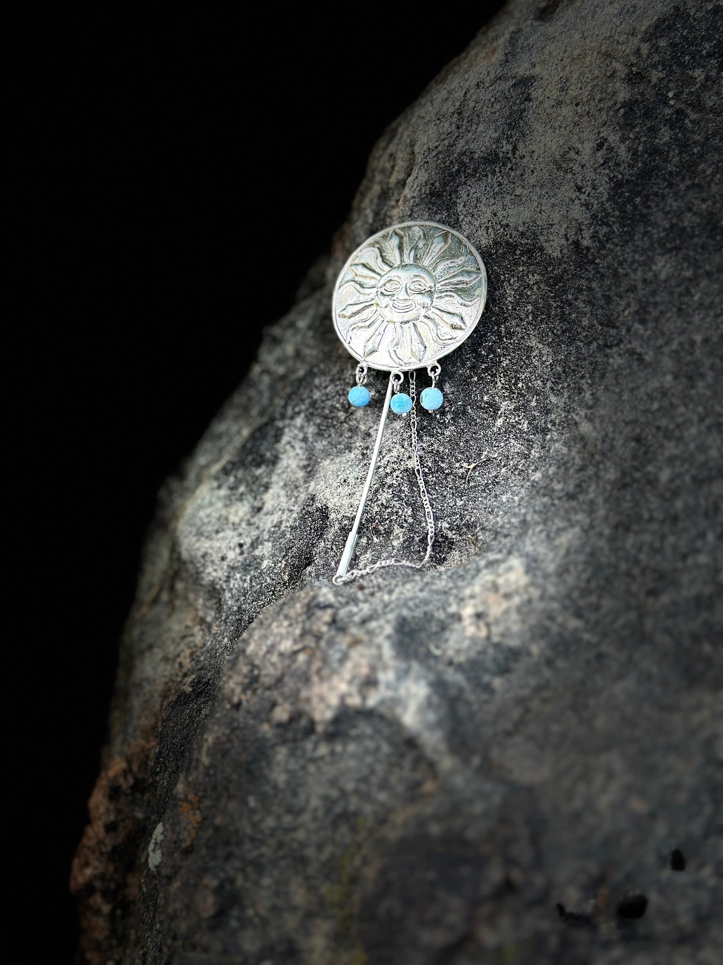 Brooch, Sun design