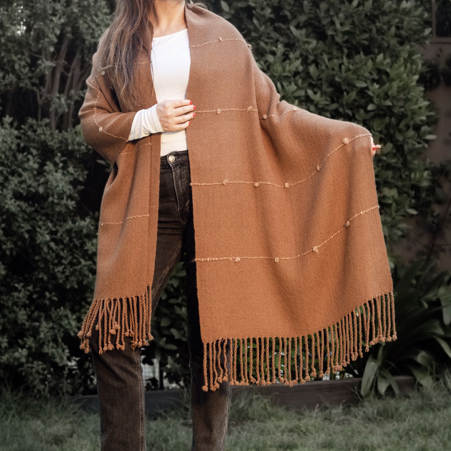 BROWN ALPACA SHAWL