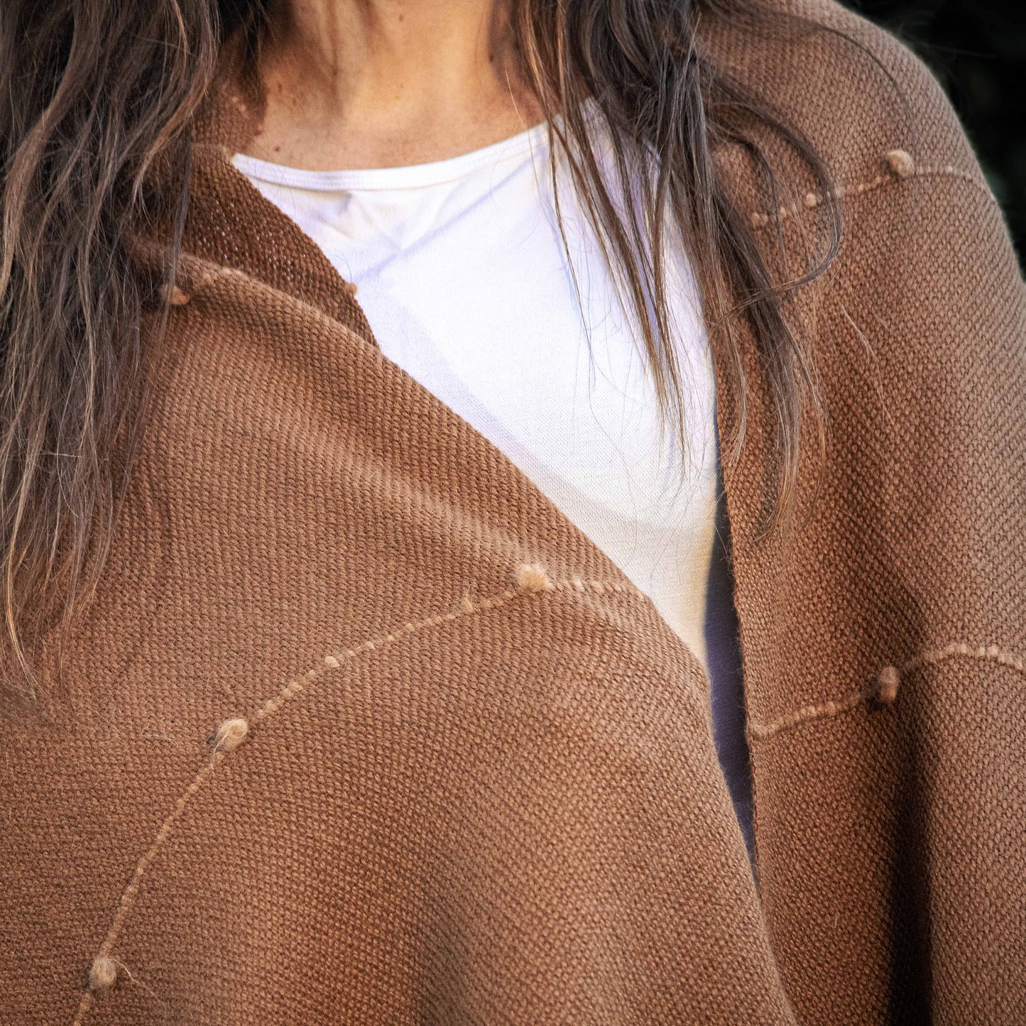 BROWN ALPACA SHAWL