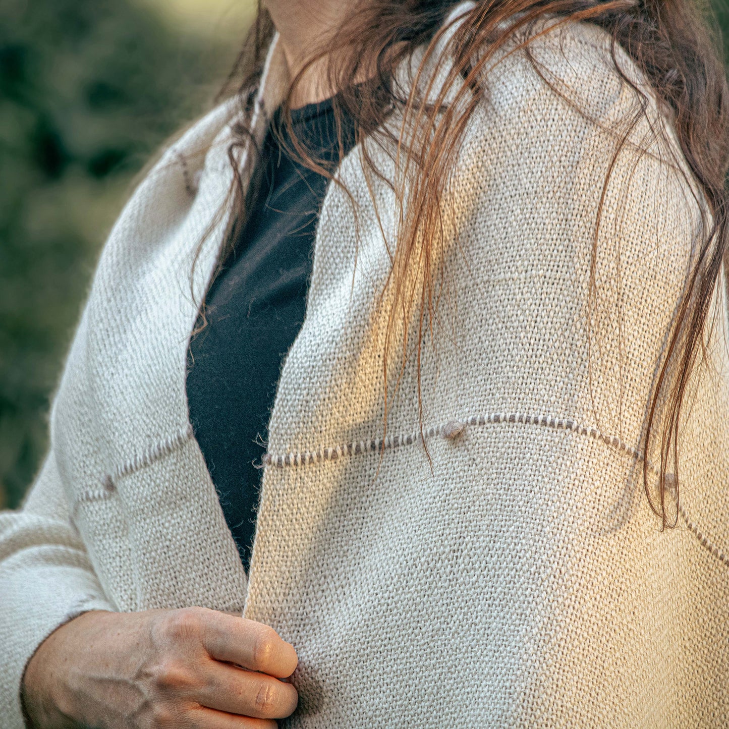 WHITE ALPACA SHAWL