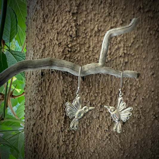 Hummingbird Silver Earring