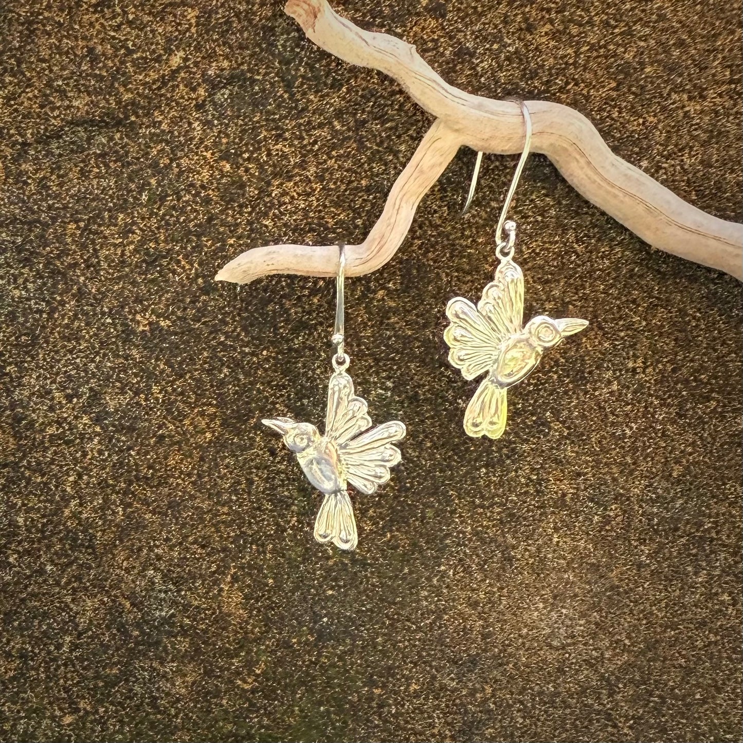 Hummingbird Silver Earring