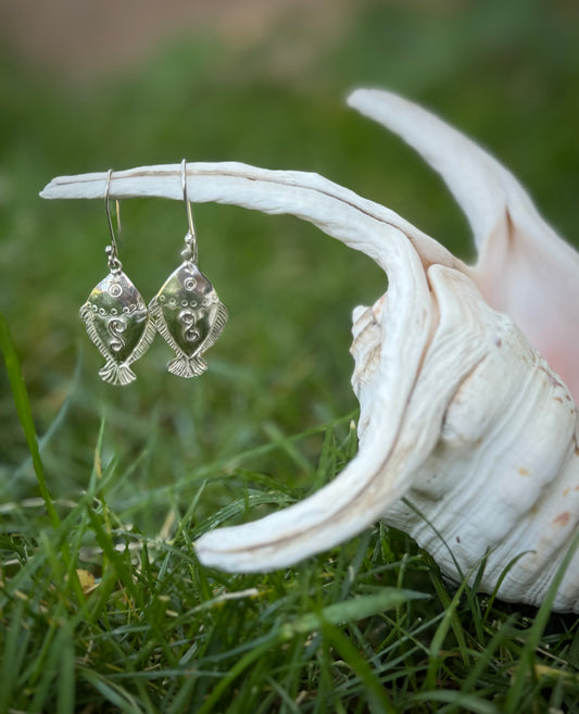 Fish Silver Earrings