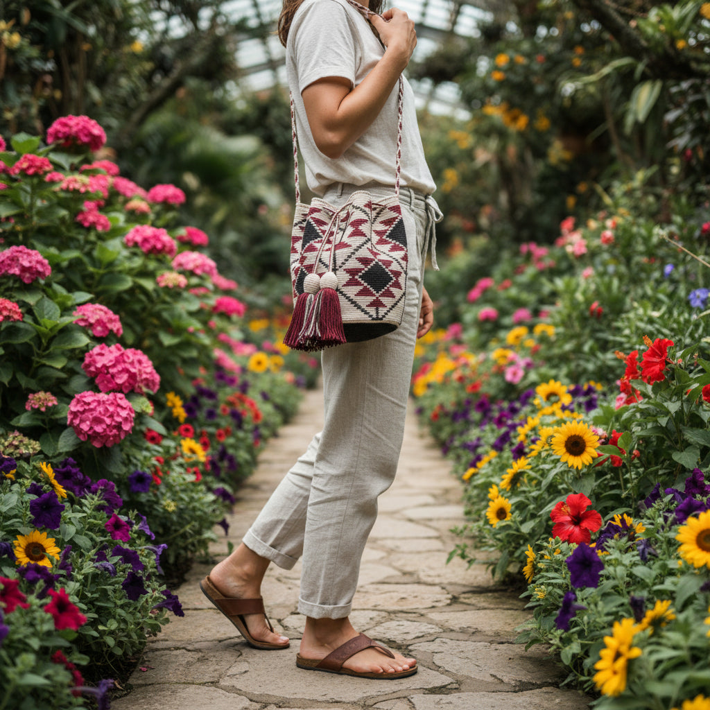 Handmade Crossbody Bag, Girasol Mochila