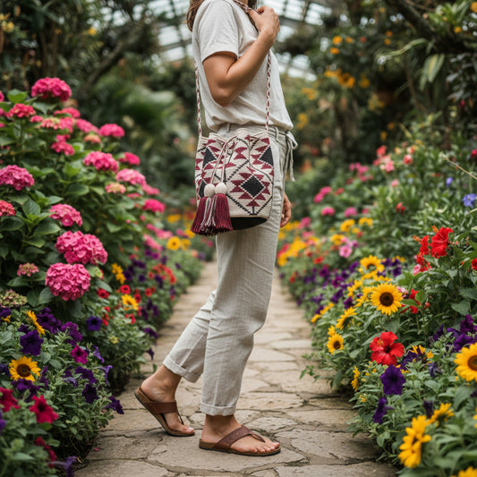 Handmade Crossbody Bag, Girasol Mochila