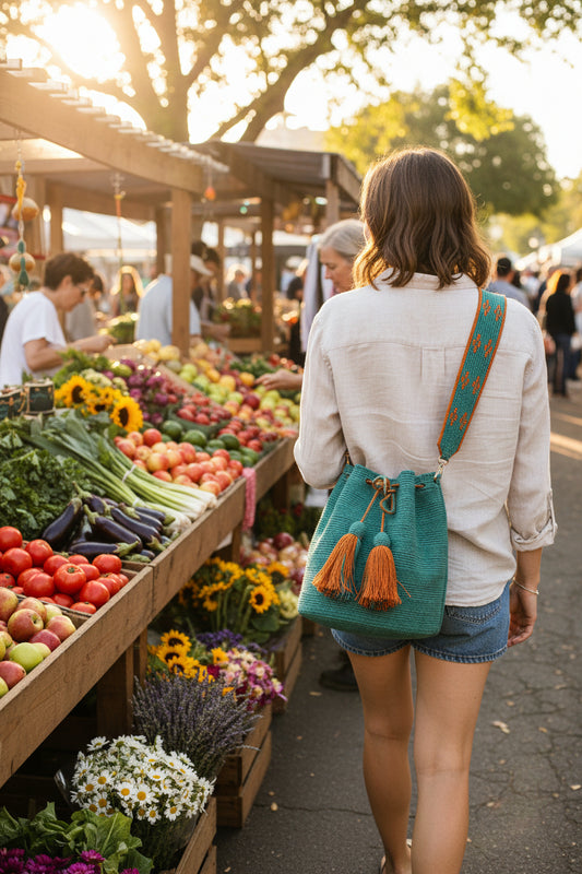 Handmade Crossbody Bag, Oliva Mochila